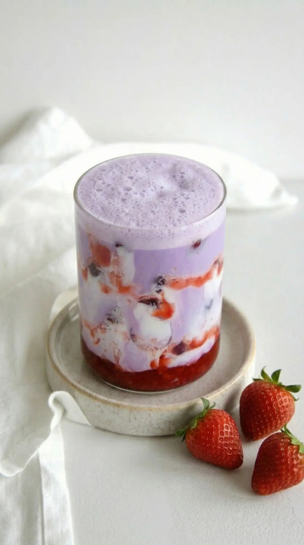 Ube latte fraise